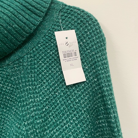 LOFT Lou & Grey Side Zip Wafflestitch Turtleneck Sweater. Size - XL NWT - Picture 4 of 6